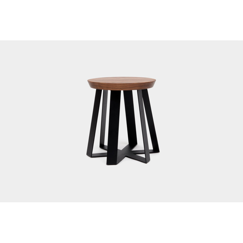 ARS Accent Stool, Black, Walnut