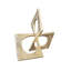 Twisted Metal Sculpture in Textured Antique Brass