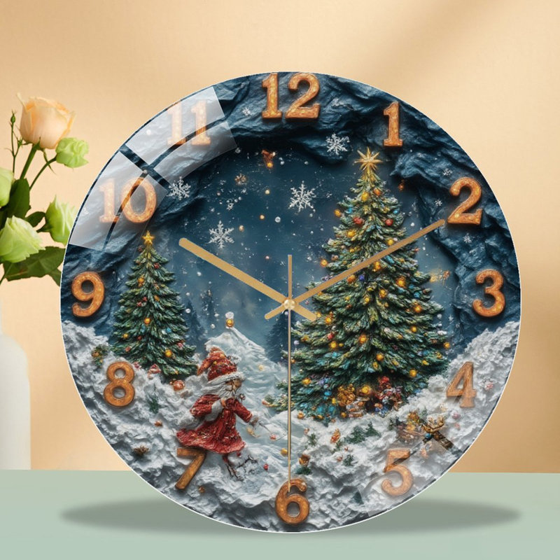 Horloge murale en verre 12 po