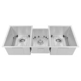 DuraSnow® ZLINE 45" Breckenridge Undermount Triple Bowl Fingerprint Resistant Stainless Steel Kitchen Sink with Bottom Grid