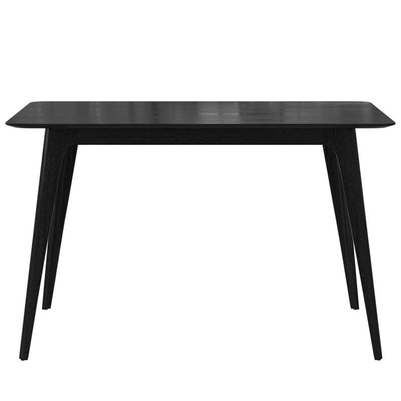 Dining Table Solid Wood Legs, Black, Black