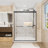 50"-54" W X 72" H Matte Black Aluminum Frame Double Sliding Shower Door, 1/4" (6Mm) Clear Tempered Glass With Explosion-Proof Film, Dual Stainless Steel Handles-123210339