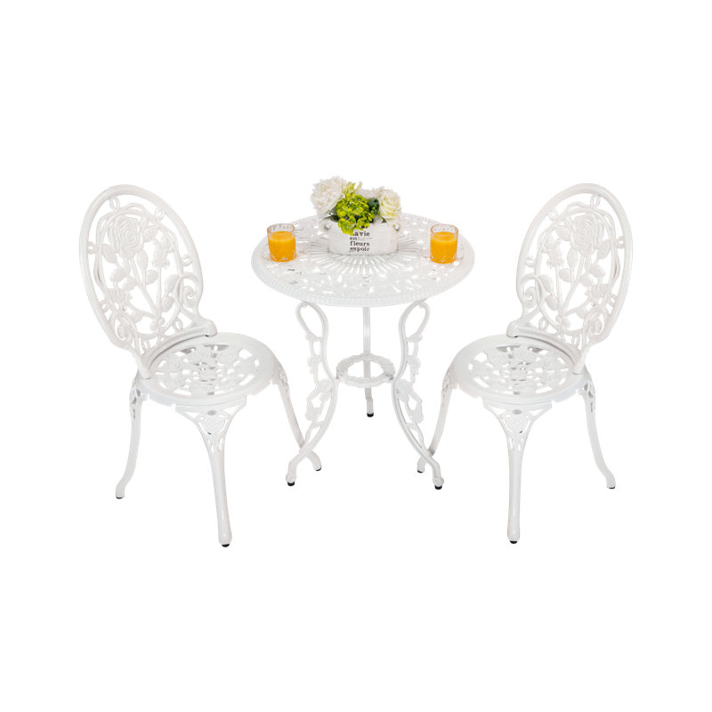 Ensemble bistro pour l'extérieur 23,6 po Phillipa, Blanc