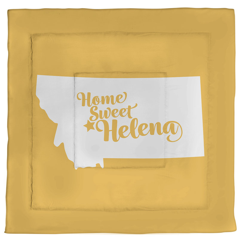 Montana Modern & Contemporary Polyester Percale Comforter, King Comforter, Yellow