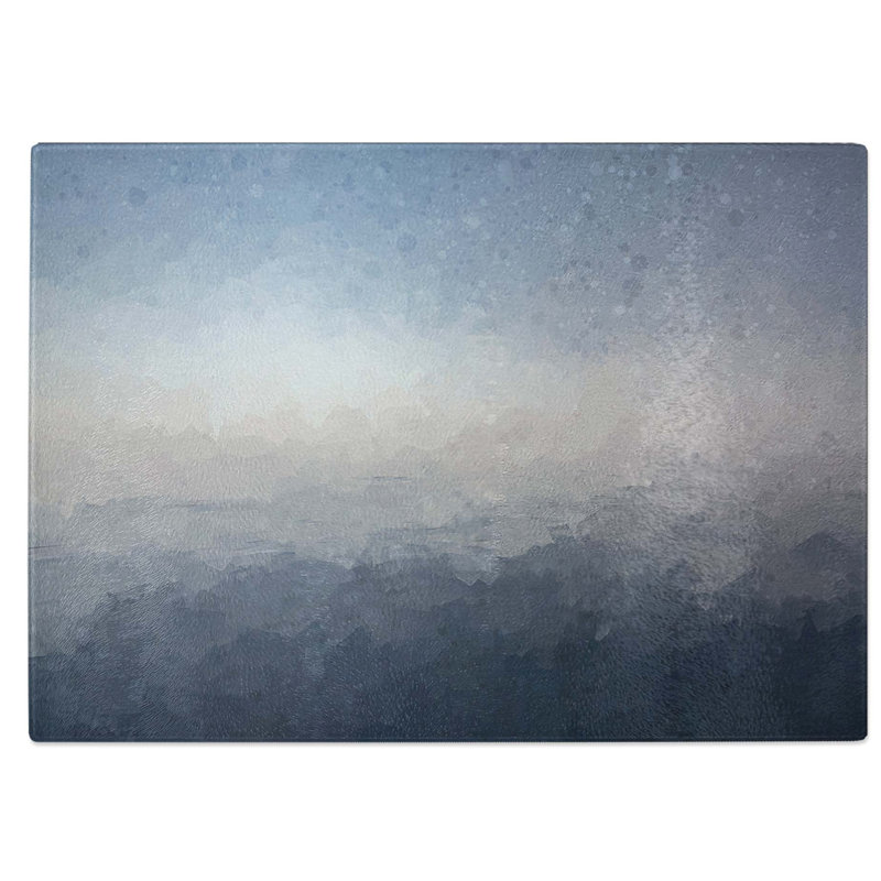 Tempered Glass Ocean Horizon Chopping Board, 39 cm W x 28.5 cm L