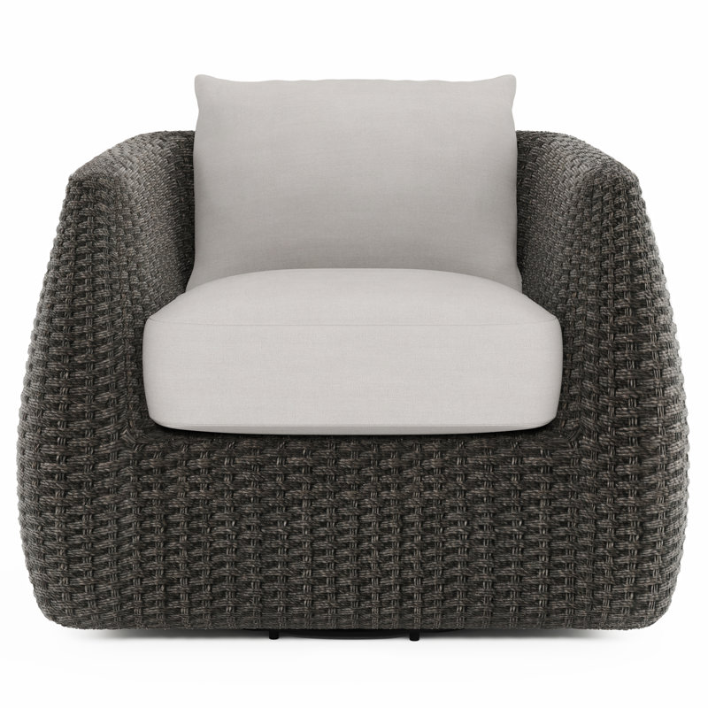 Bernhardt Sarene Outdoor Swivel Chair, Light Gray