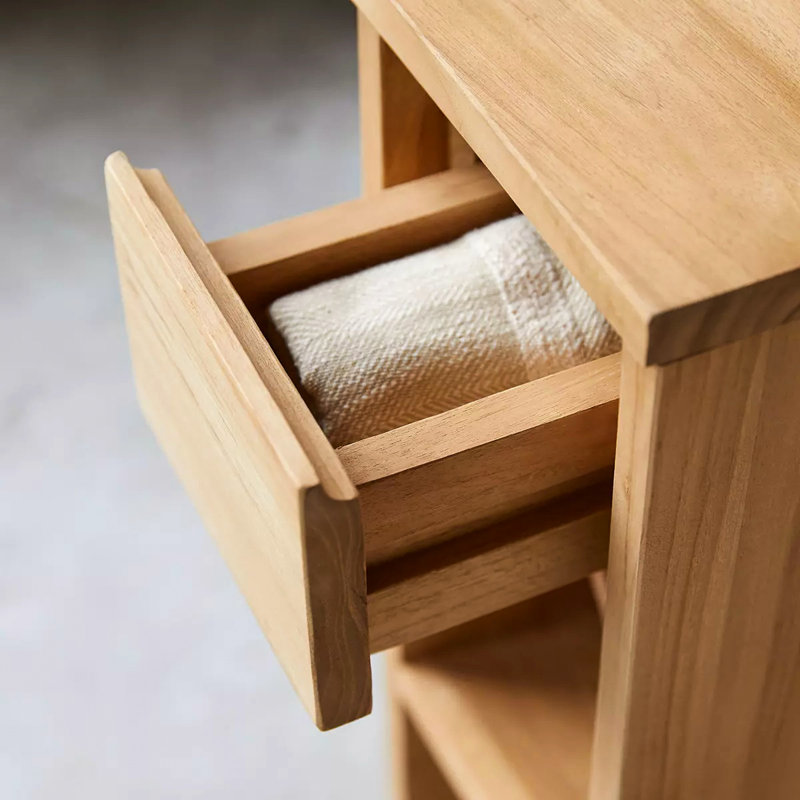 20cm W Solid Wood Bedside Table