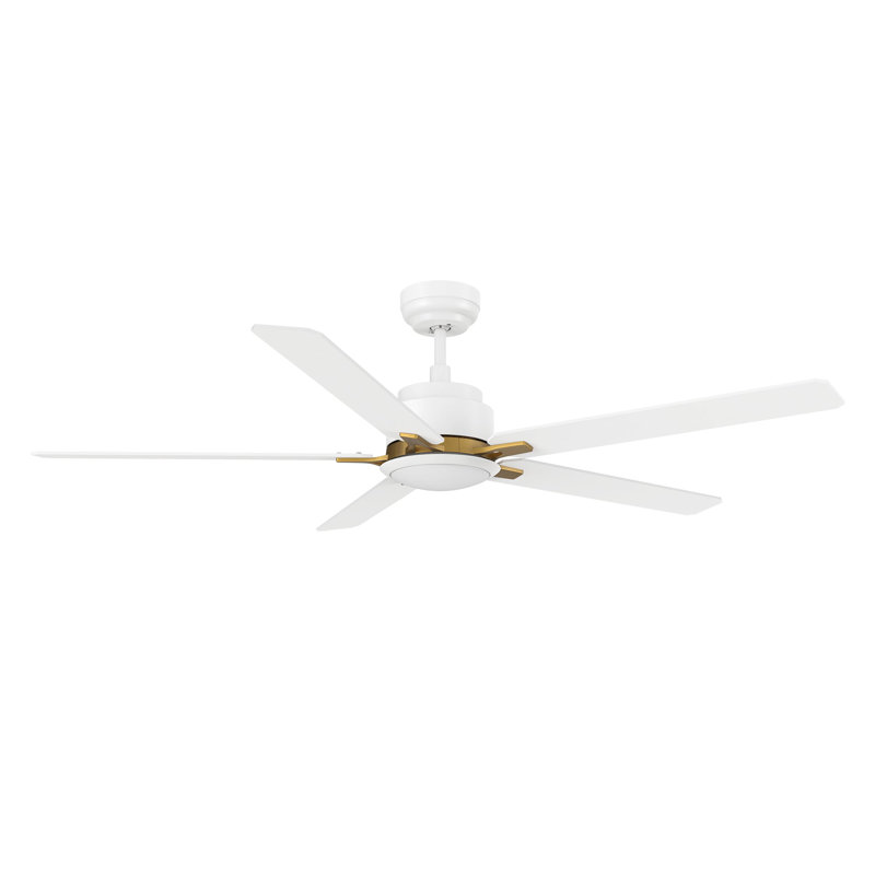 Ventilateur de plafond 60 po avec télécommande Kannan, ensemble d'éclairage inclus., 170 tr / min, Blanc