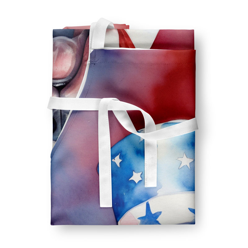 Patriotic American Apron, White Boxer