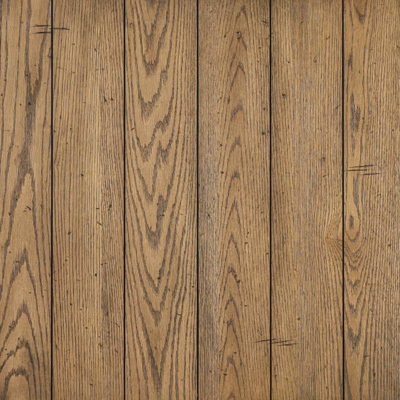 Table de chevet 2 tiroirs avec prises de courant Vintage Barnwood, Brun