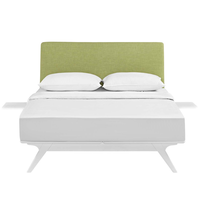Modway Tracy Platform Bed Frame, Green, Queen, Manufactured Wood