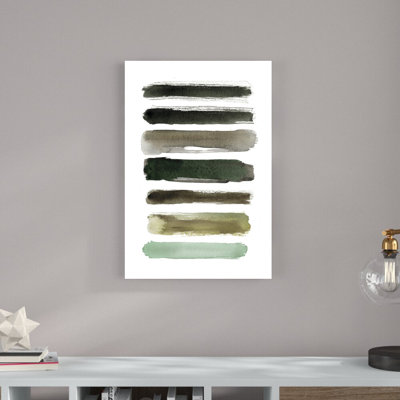 Reproduction d’art sur toile tendue brun-vert-gris