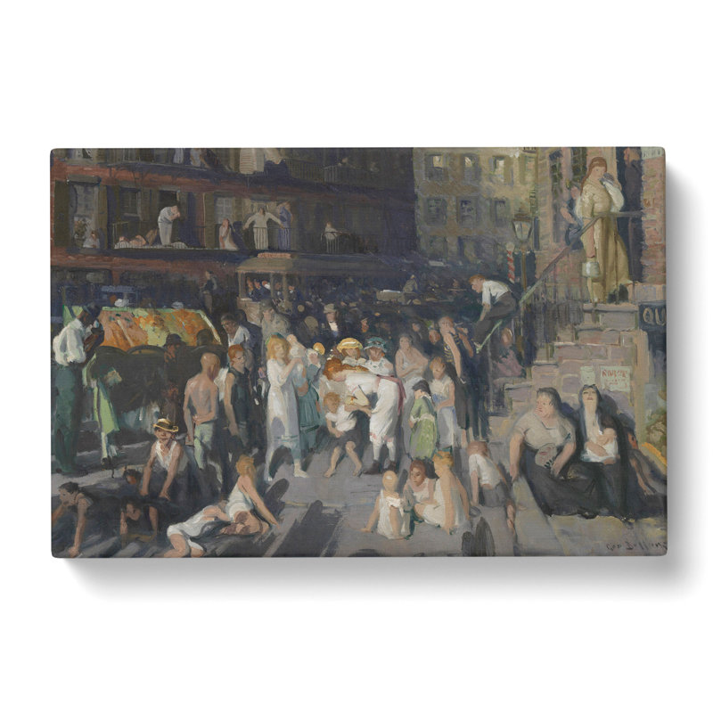 Cliff Dwellers by George Bellows - Wall Art, 60cm H x 91cm W x 3cm D, Wrapped Canvas