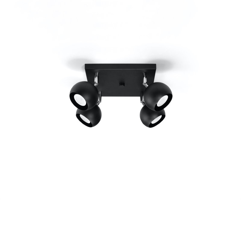 Lekeya Flush Mount, Czarny