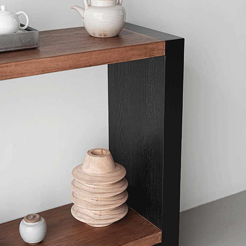 Console Wabi-sabi,  H 33,5 po x l 70,9 po x P 13,8 po