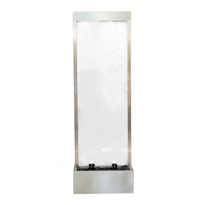 Stainless Steel Waterfall Fountain with Lights