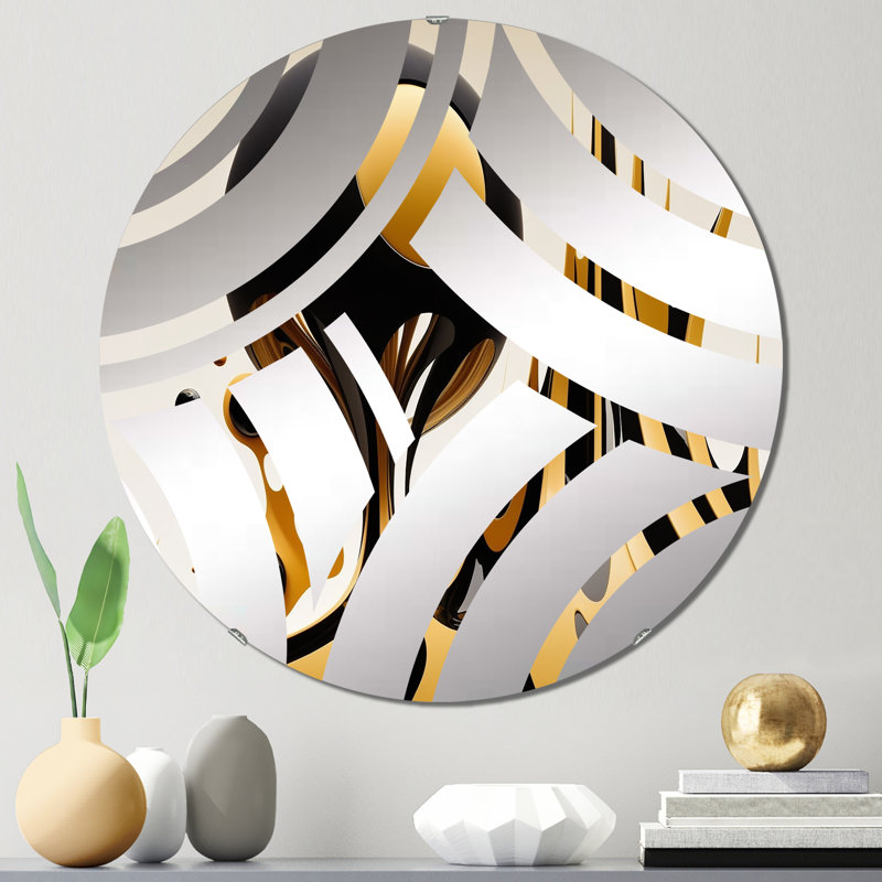 Bonadelle - Miroir décoratif Center Wave, 31,4 po x 31,4 po