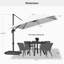 Anoush 9' Square Cantilever Umbrell Without Base-2040565715