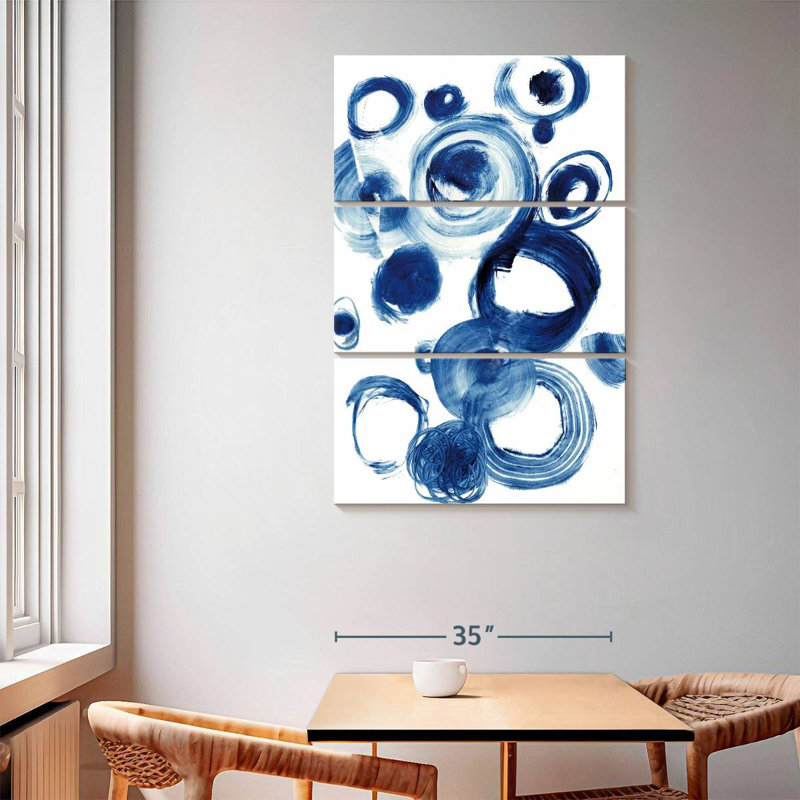 Avery Blue Circle Study IV, 65" H x 42" W