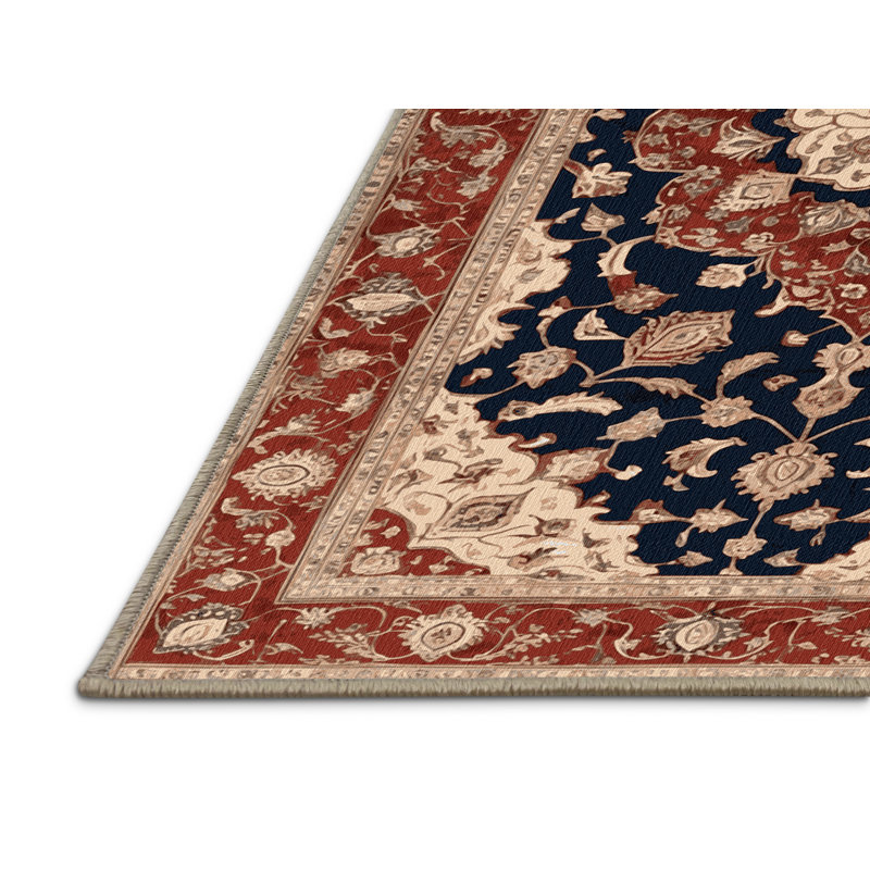 Tapis brun lavable à la machine, Rond 5 pi
