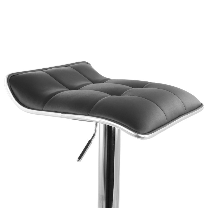 Tabouret Makade, Similicuir noir