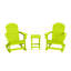 Chaise Adirondack à bascule en plastique avec table Vinnie-985718998
