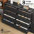 3PCS Dresser And Nightstand Sets For Bedroom, 55" Wide Fluted 8 Drawer Dresser & Nightstand Set Of 2-1686730340