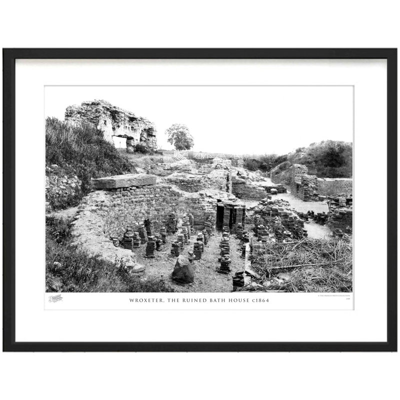 Wroxeter, The Ruined Bath House C1864 - Single Picture Frame Print, 45cm H x 60cm W x 2.3cm D