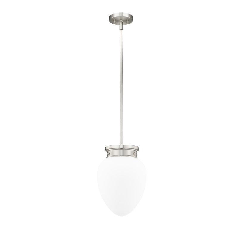 Patrisio 1 - Light Single Pendant, Brushed Nickel, 95.5" H x 10" W x 10" D