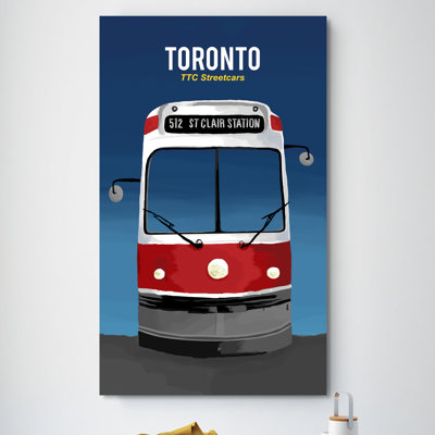 Streetcar ttc-impression sur toile tendue