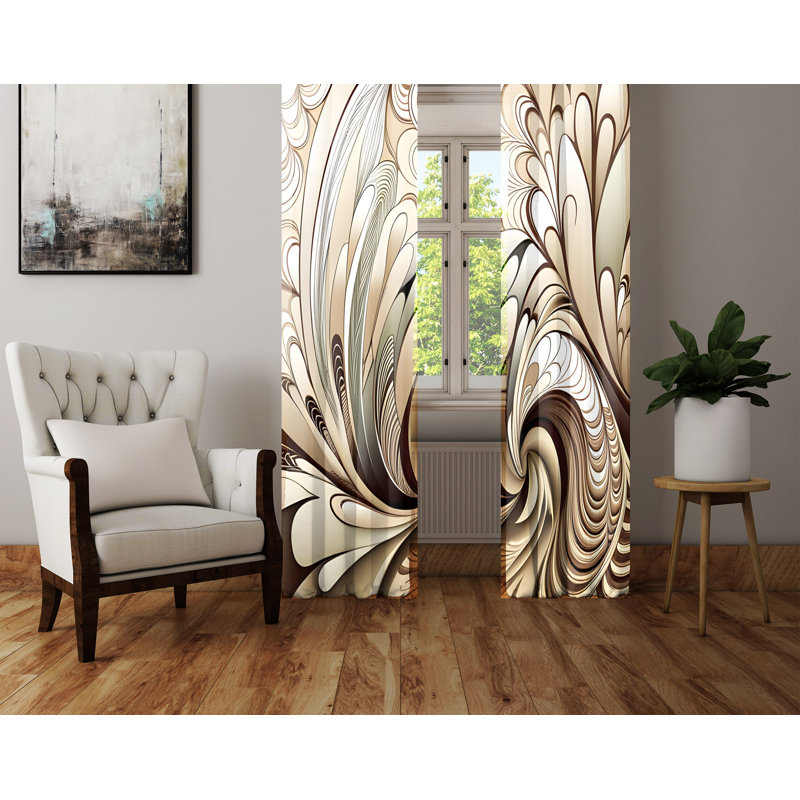Paire de rideaux semi-transparents Aidet, L 20 po x L 52 po