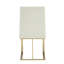 Chrishelle - Tissu moderne blanc cassé + chaise de salle à manger en laiton antique