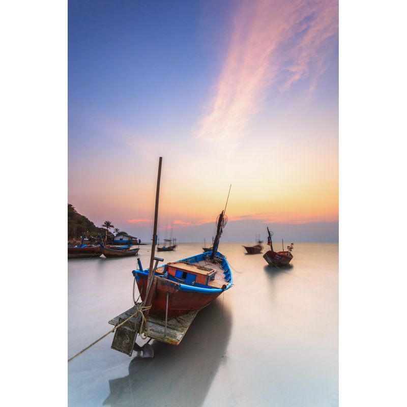 Hinkel Fishing Boats At Fisherman Village With Nice Sky by Thossaphol - Wrapped Canvas Print, 46cm H x 30cm W x 3.8cm D