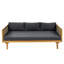 Lit de jour avec 3 sièges, coussin gris foncé, matériau en bois, panneau à lattes, pièce d'eau, profondeur de 31,34 po, structure d'assemblage nécessaire, style de siège, coussins, 68,89 W,