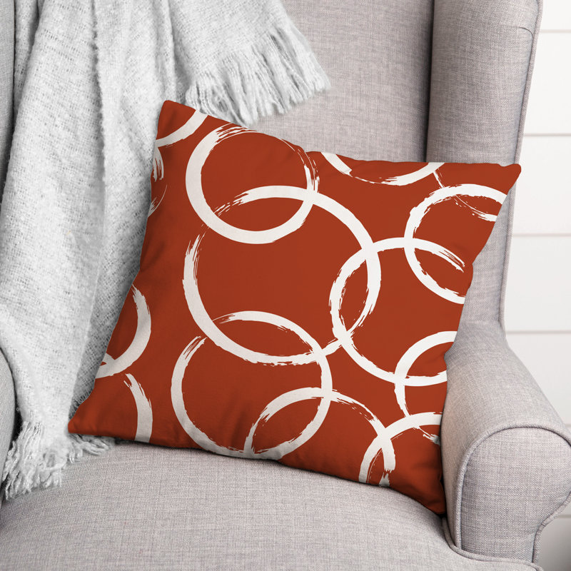 Coussin décoratif intérieur / extérieur, Orange / Rouge