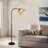 Alexcya 63'' Black Rattan Arched Floor Lamp with Remote Control and Dimmable Bulb Included