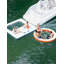 10x10FT Inflatable Floating Dock with Mesh Swim Area & Rope Ladder | Non-Slip EVA Deck, Marine-Grade PVC, 6 D-Rings for Lake, Pool, Beach & Ocean