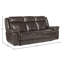 MS 87.5" Genuine Leather Pillow Top Arm Reclining Sofa-109104892-72298110-109104893