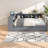 Spacious Wooden Beds With Storage, Upholstered Headboard, Modern Gray