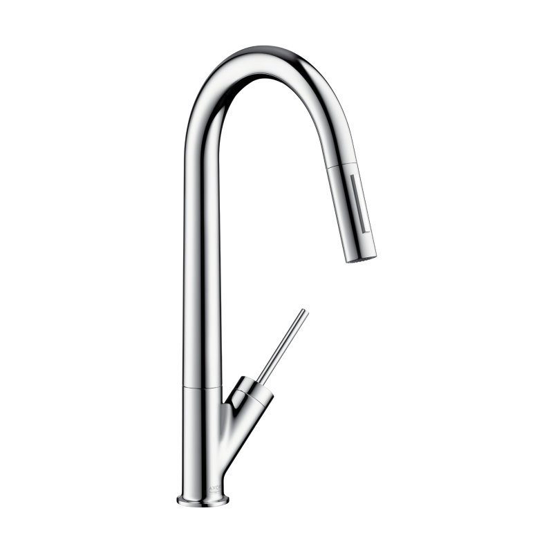 AXOR Starck Pull Down Single Handle Kitchen Faucet, Chrome