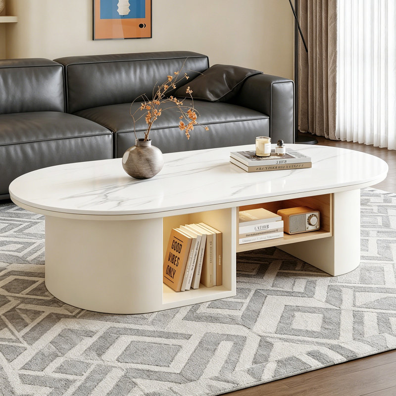 Table basse ovale en ardoise