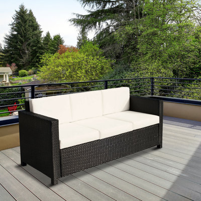 Canapé de patio avec coussin Follett