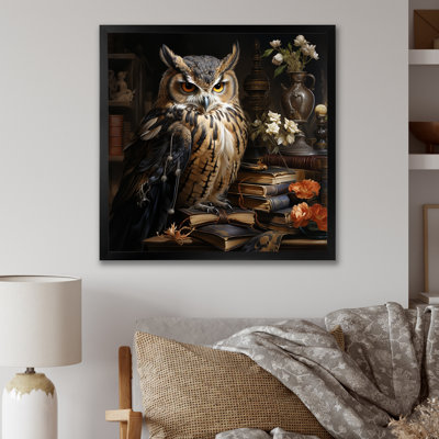 Art mural hibou brun de la Renaissance
