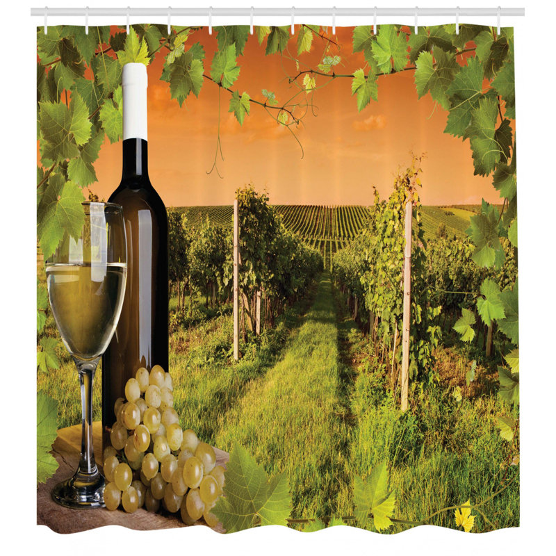 Shower Curtain with Hooks Included, 70" H x 69" W