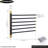 6 Arm Swing Arm Towel Rack Wall Mount, Stainless Steel Towel Holder Organizer, 180° Rotation, Black & Gold Finish-126237264