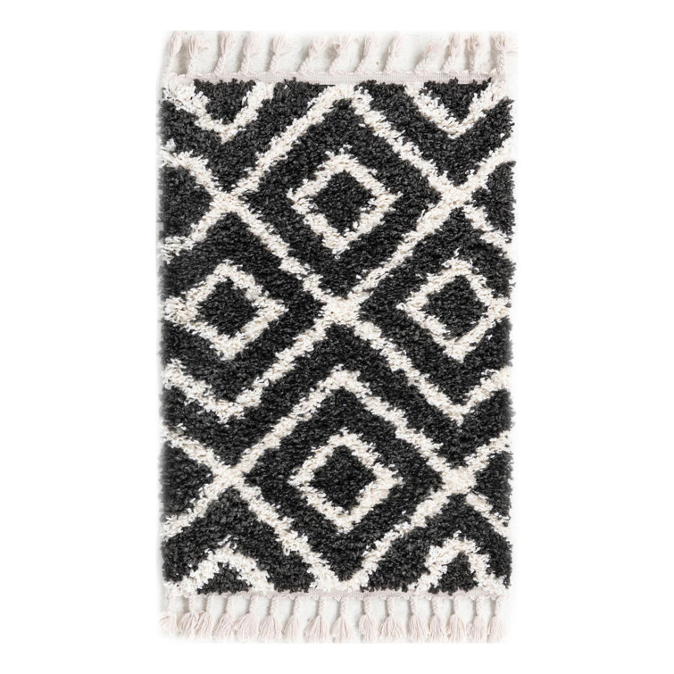 Tapis gris à motif géométrique Mitzy