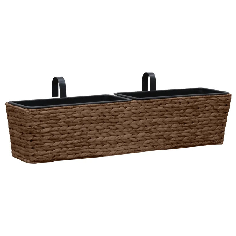 Aaradhy Plant Pots 2 pcs Water Hyacinth, Dark Brown