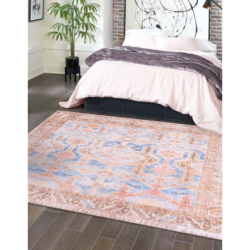 Bernabe Chenille Geometric Indoor Rug, Square 7'6"