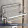 24 inch foldable towel rack with movable hooks for bathroom wall storage, space saving, practical and convenient.