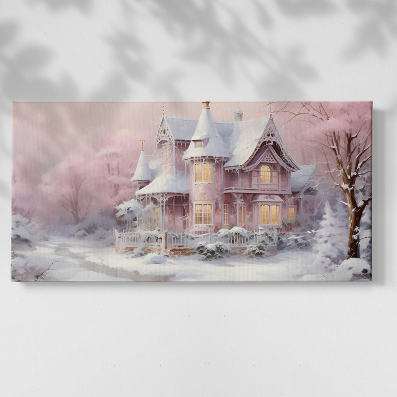 «Landscape Series» -ccccxxvii- Toile tendue avec châssis tendue, prête à accrocher, H 21 po x l 41 po, Doré